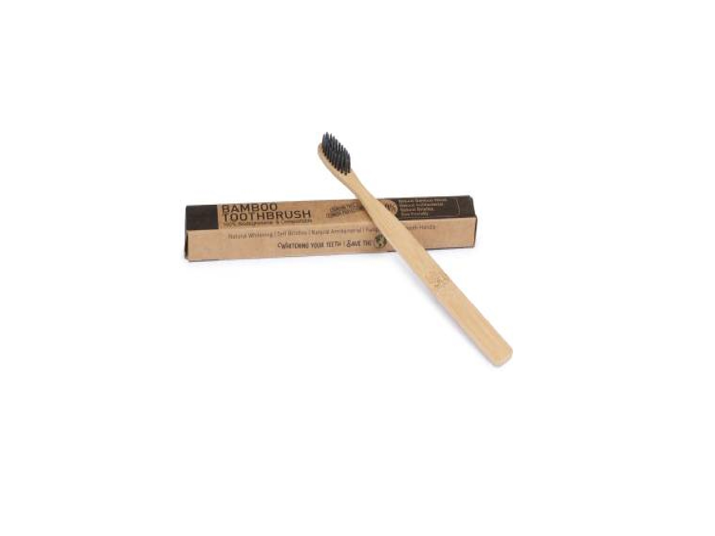 Bamboo Toothbrush - Flat (charcoal bristles)